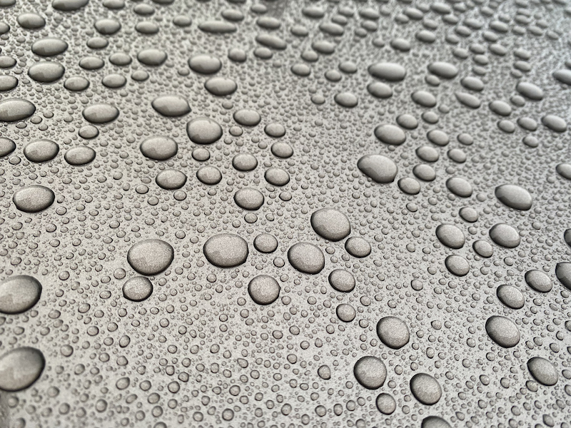 water beading up on car due to ppf applied by the tint guy