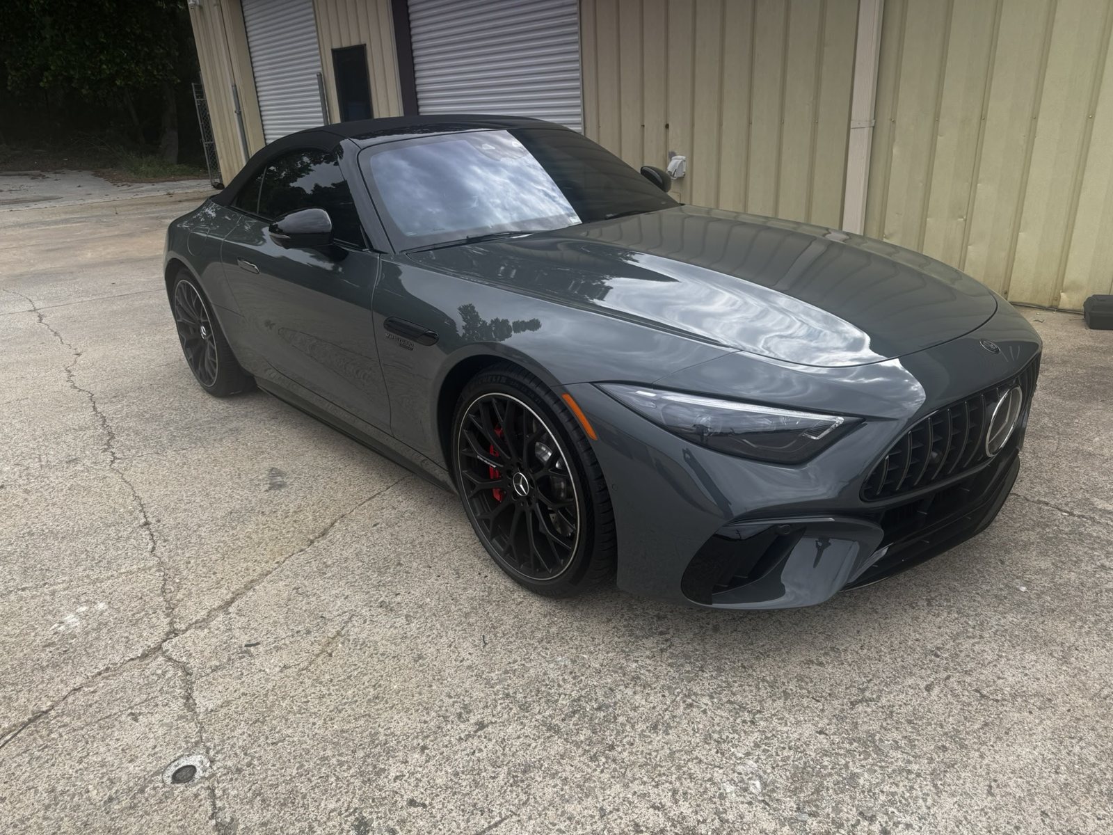 Gray Mercedes-AMG SL outside The Tint Guy