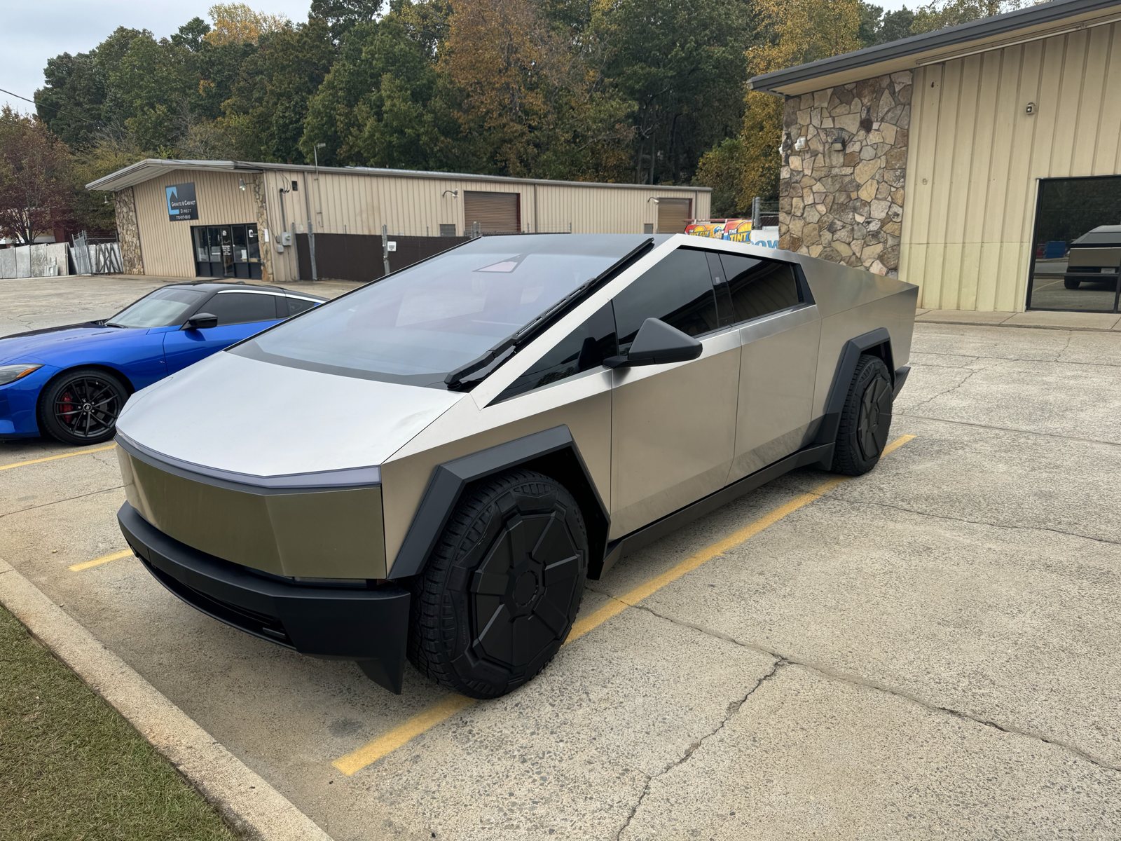 Tesla Cybertruck parked at The Tint Guy
